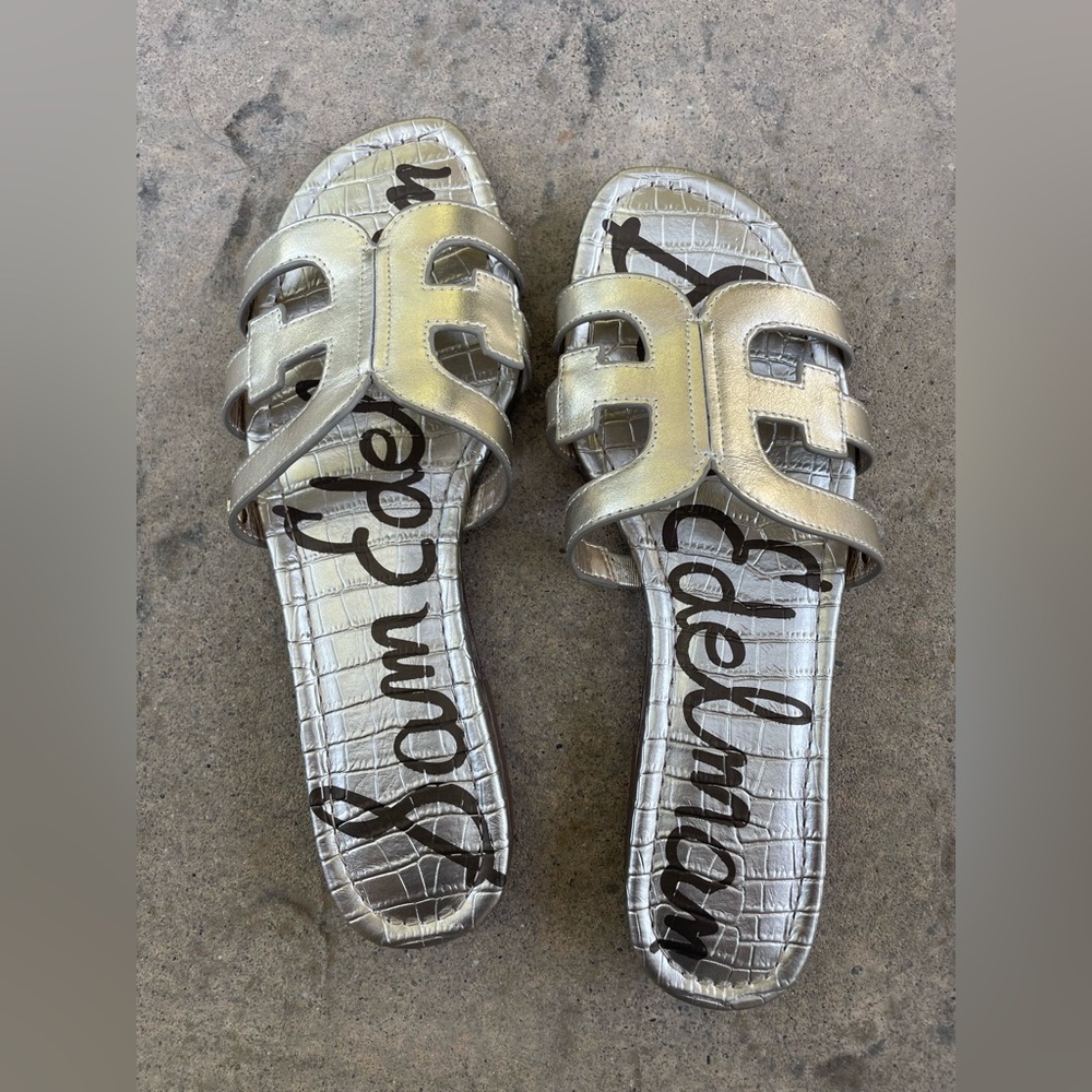 NEW Sam Edelman gold-silver bay sandals size 10